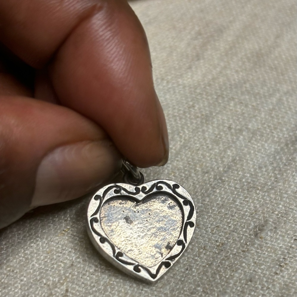 Sterling Silver Heart-Shaped Frame Locket